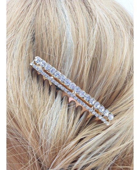 Grzebień ozdobny złoty