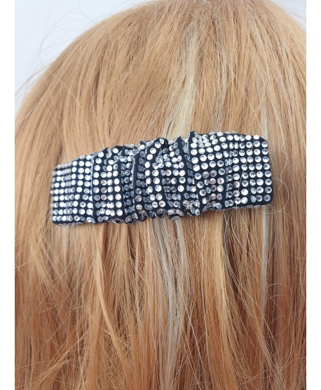 Spinka ozdobna pyk z marszczonym materiałem