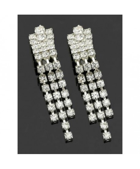 Kolczyki srebrne dżety