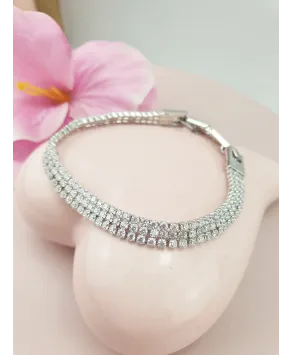 Bransoletka stal srebrna