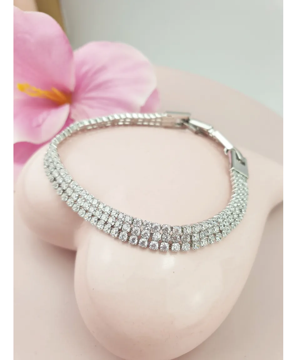 Bransoletka stal srebrna