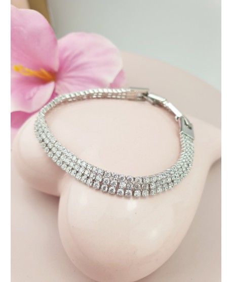 Bransoletka stal srebrna