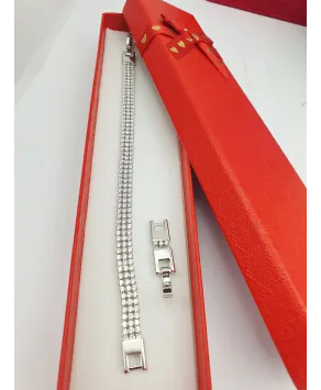 Bransoletka stal srebrna