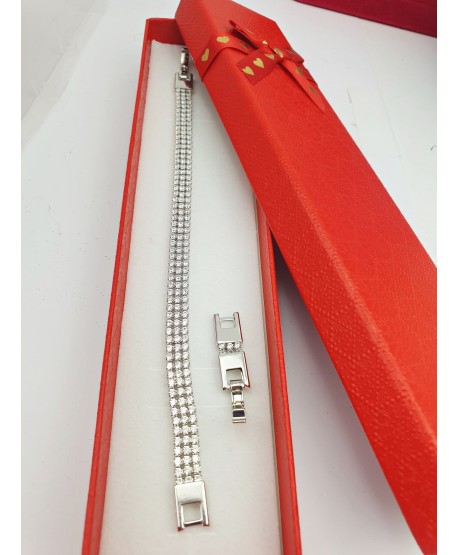 Bransoletka stal srebrna