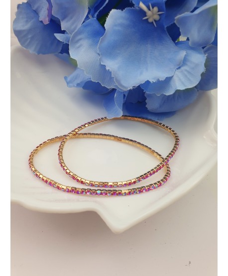 Bransoletki z małych kryształków na gumeczce