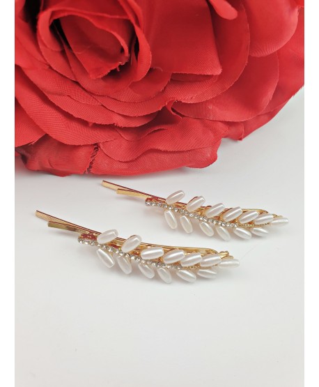 Wsuwka złota z perłą