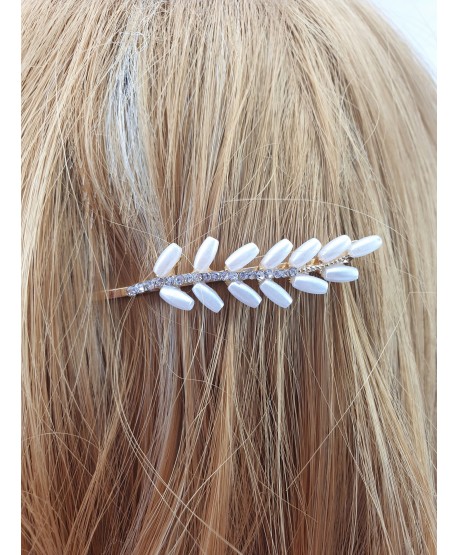 Wsuwka złota z perłą