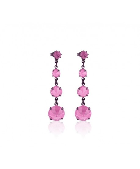 Kolczyki - biały chanel - długość 9