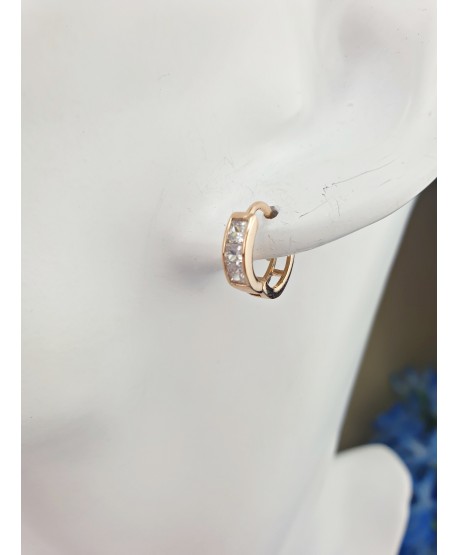 Kolczyki stal kółeczka z cyrkoniami 1,6 cm