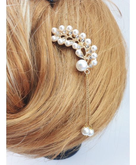 Kokówki szpile ozdobne z perełkami