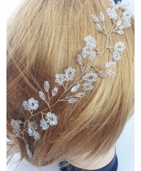 Ozdoby na złotym druciku z kryształkami