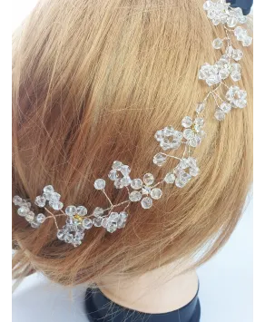 Ozdoby na złotym druciku z kryształkami