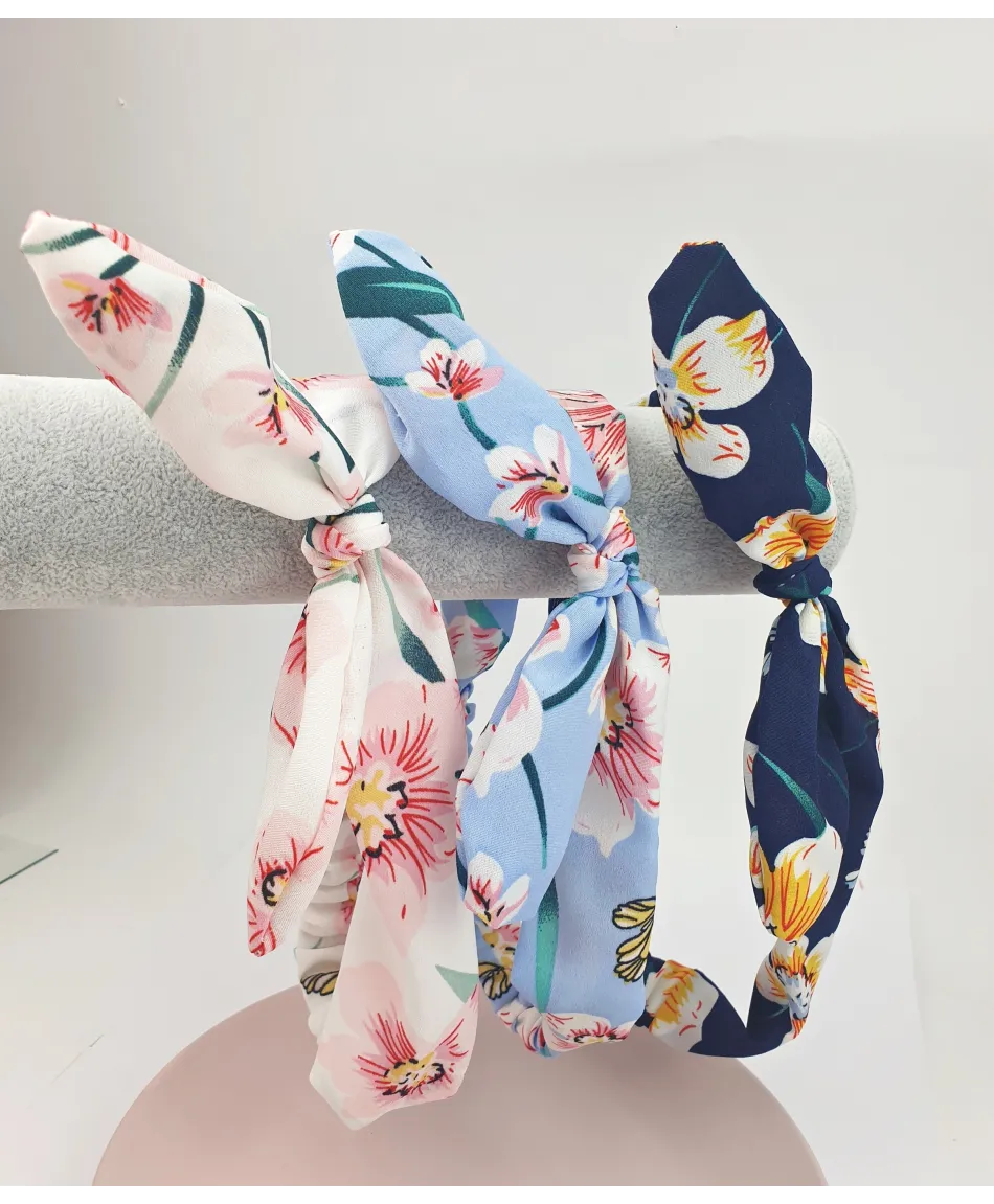 Opaska na gumce z kokardką