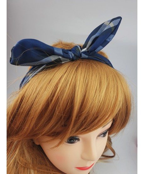 Opaski na gumce z kokardą w kratkę