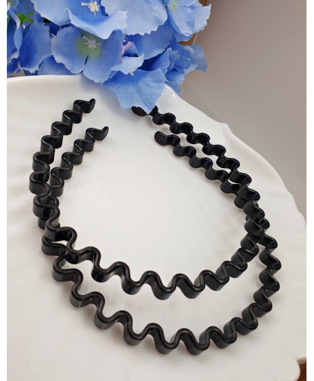 Opaska czarna zygzak sprężynka