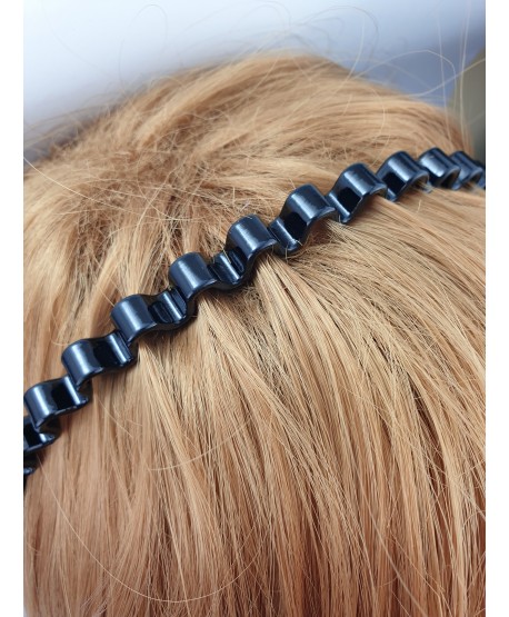 Opaska czarna zygzak sprężynka