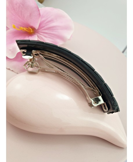 Spinka automatyczna ozdobna czarna