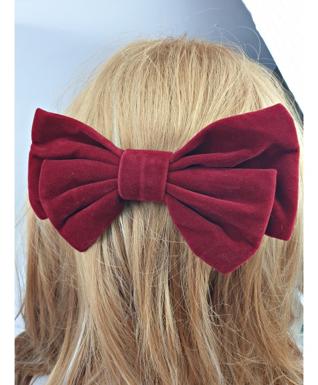 Duża, welurowa kokarda