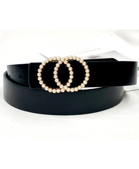 Pasek damski z perełkami