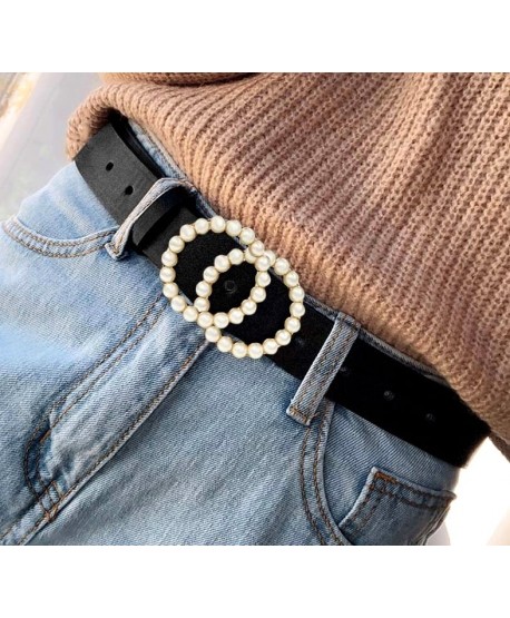 Pasek damski z perełkami