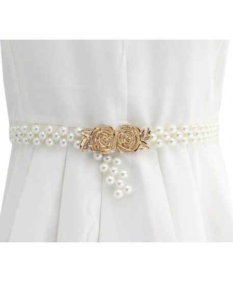 Pasek z perełkami- kwiatki