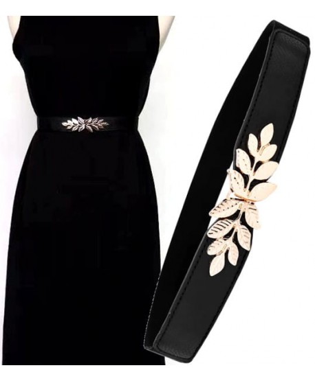 Pasek elastyczny ze złotymi listkami