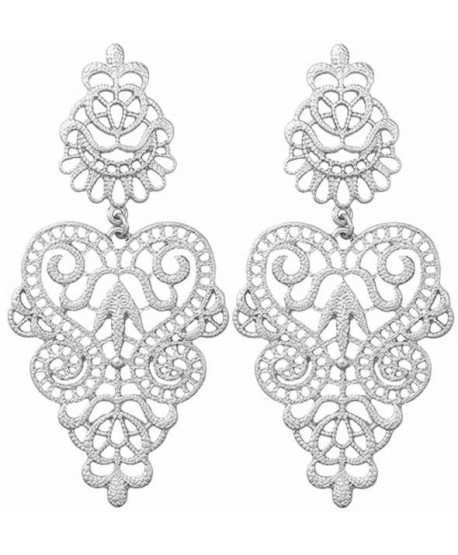 Kolczyki srebrne ażurowe