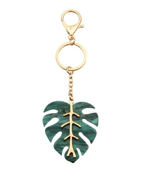 Brelok zielony liść - monstera