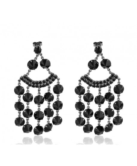 Kolczyki - biały chanel - krótkie