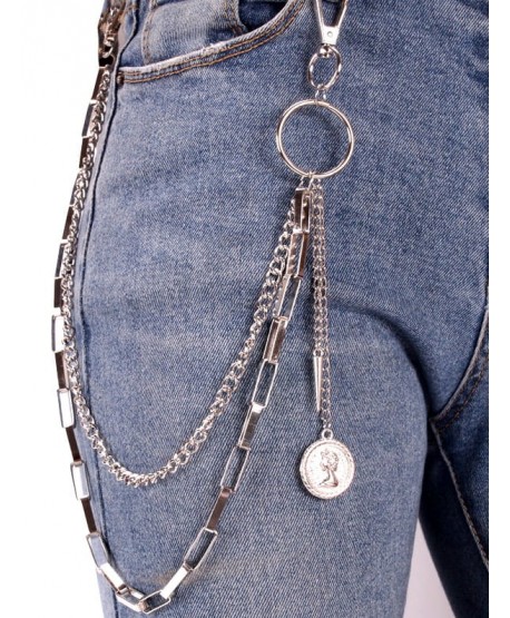 Łańcuch do spodni z kolcem i wizerunkiem