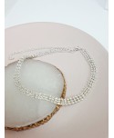 Choker dżetowy srebrny