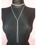 Choker srebrny ze zwisem