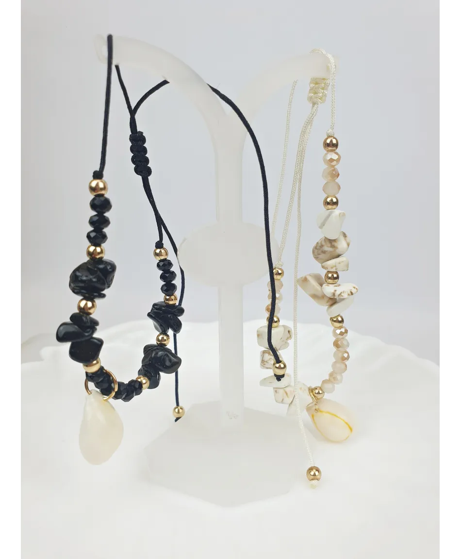 Bransoletka na kostkę z muszelką