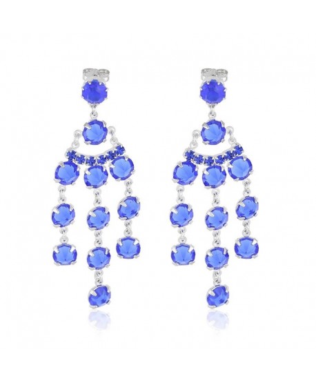 Kolczyki - biały chanel - krótkie