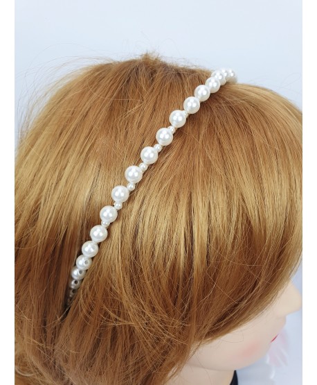 Opaska do włosów z perełkami