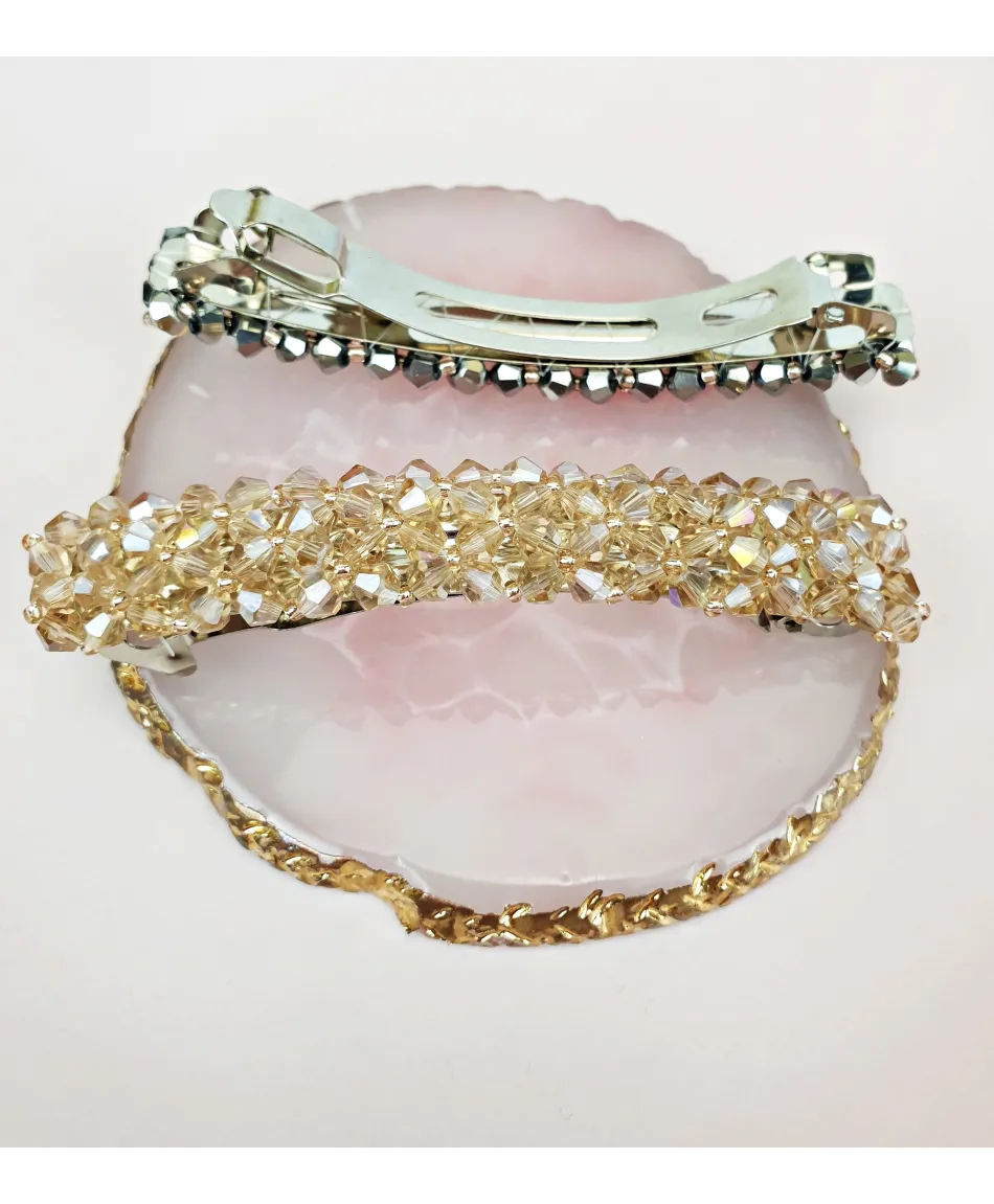 Spinka automatyczna z kryształków w kolorze do wyboru