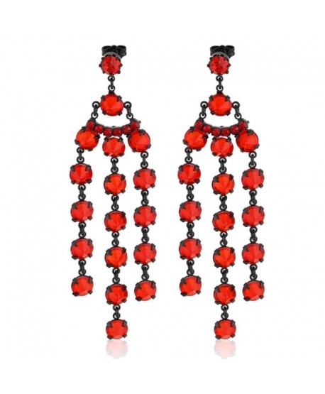 Kolczyki - biały chanel - krótkie