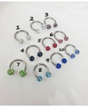 Podkówka z kolorowymi kulkami shamballa Podkówka z kolorowymi kulkami shamballa