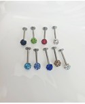 Labret z kolorowymi kulkami shamballa Labret z kolorowymi kulkami shamballa