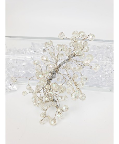 Stroik ślubny z kryształków