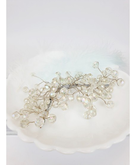 Stroik ślubny z kryształków