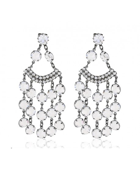 Kolczyki - biały chanel - krótkie