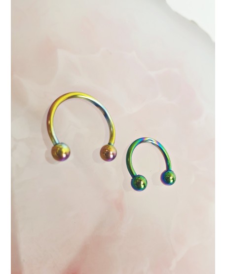 Podkowa z kulkami holo dwa rozmiary