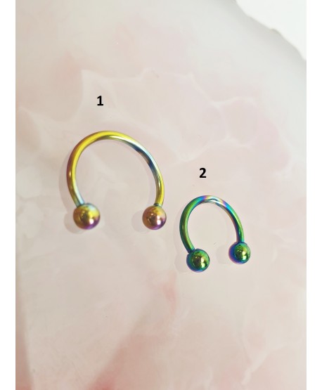 Podkowa z kulkami holo dwa rozmiary