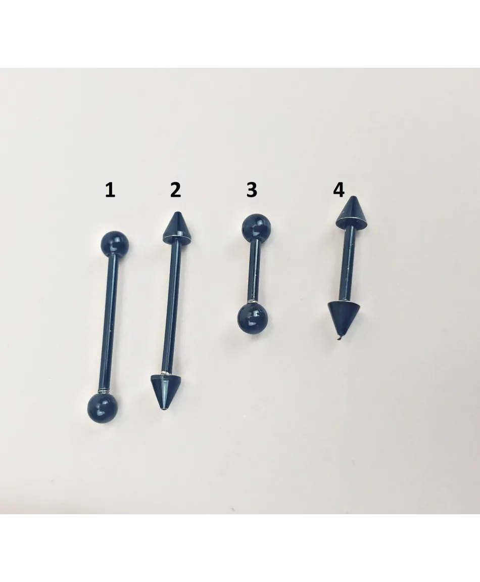 Sztangi czarne z kulkami/grotami  rozmiary do wyboru