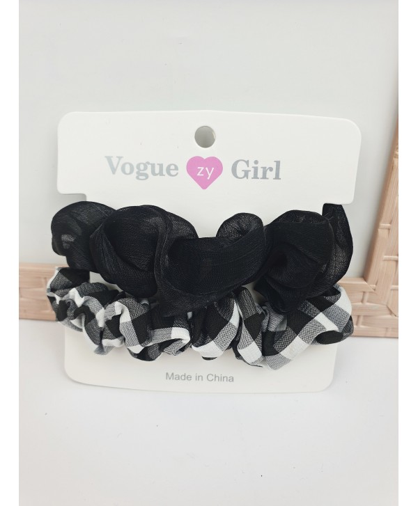 Mini scrunchies- czerń