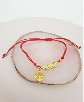 Bransoletki na czerwonym sznureczku- ściągane