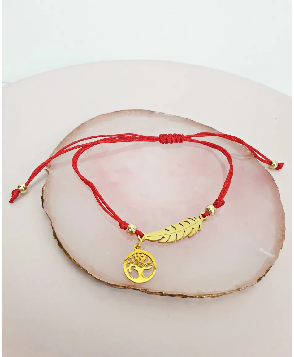 Bransoletki na czerwonym sznureczku- ściągane