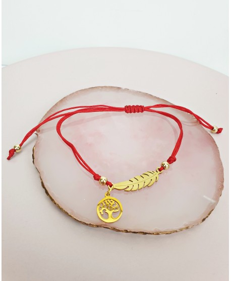 Bransoletki na czerwonym sznureczku- ściągane