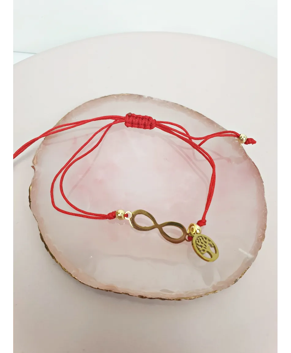 Bransoletki na czerwonym sznureczku- ściągane